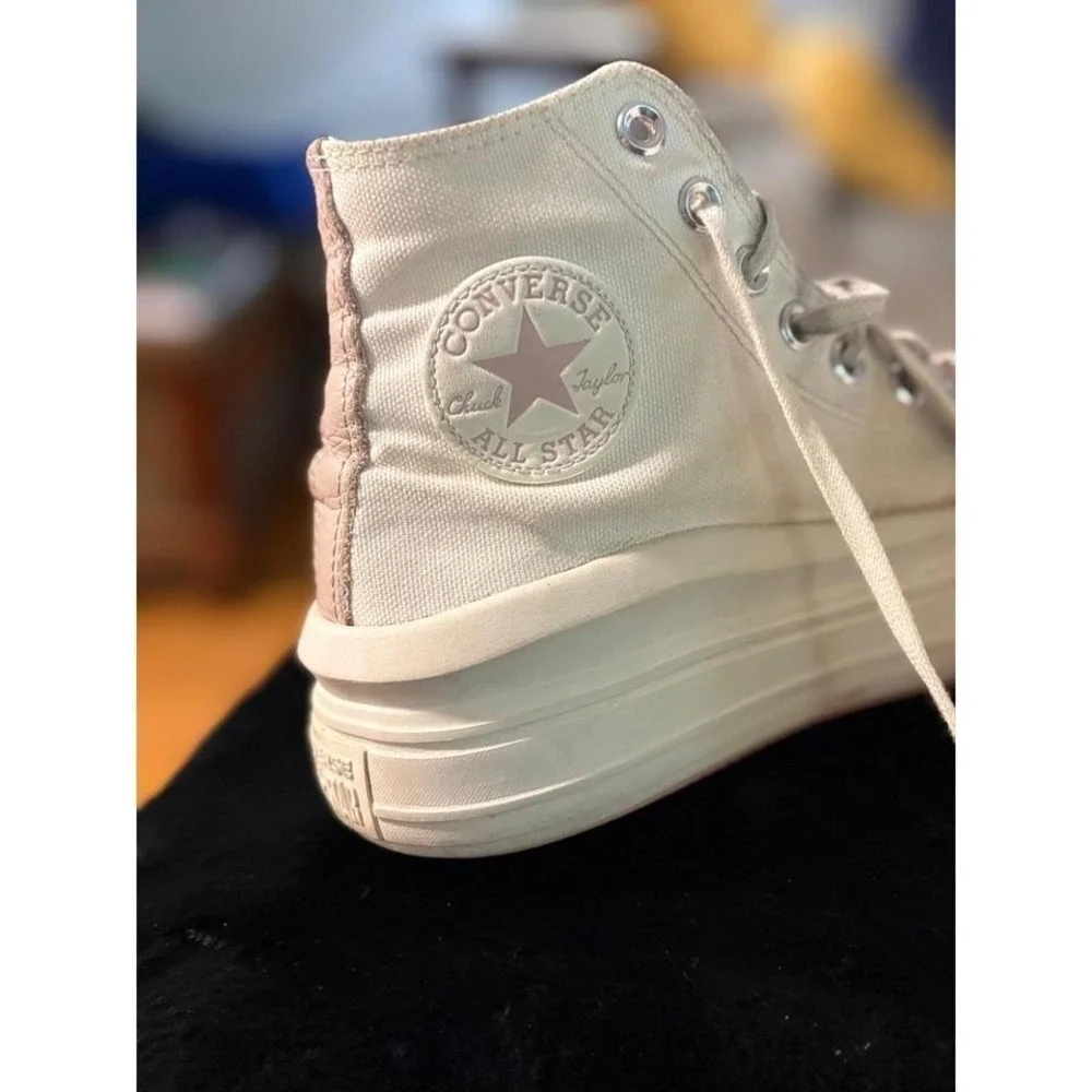 Converse Chuck Taylor AllStar Move Platform High Top Cream Pink A03722C Womens 8